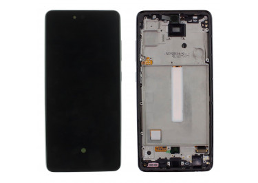Дисплей для Samsung SM-A525 / A526 / A528 Galaxy A52 / A52 5G / A52s + тачскрин + рамка (черный), ОРИГ100%