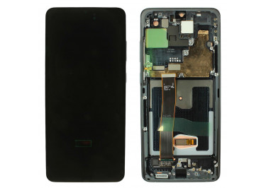 Дисплей для Samsung SM-G988 Galaxy S20 Ultra + тачскрин + рамка (черный), ОРИГ100%