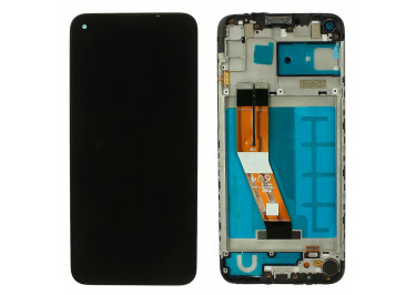 Дисплей для Samsung SM-M115 Galaxy M11 (2021) + тачскрин + рамка (черный), ОРИГ100%