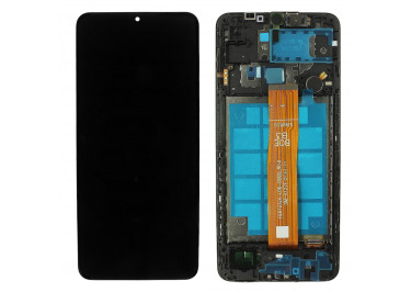 Дисплей для Samsung SM-A127 Galaxy A12 Nacho (2021) + тачскрин + рамка (черный), ОРИГ100%