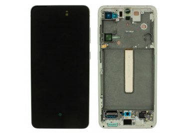 Дисплей для Samsung SM-G990 Galaxy S21 FE + тачскрин + рамка (белый), ОРИГ100%