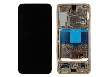 Дисплей для Samsung SM-S901 Galaxy S22 5G + тачскрин + рамка (розовый / золото), ОРИГ100%