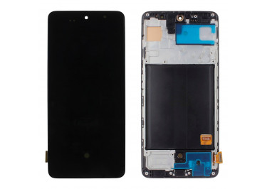 Дисплей для Samsung SM-A515 Galaxy A51 (2019) + тачскрин + рамка (черный), FULL OLED LCD