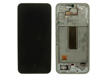 Дисплей для Samsung SM-A346 Galaxy A34 5G (2023) + тачскрин + рамка (серебро), ОРИГ100%