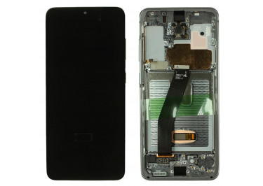 Дисплей для Samsung SM-G980 Galaxy S20 + тачскрин + рамка (серый), ОРИГ100%