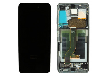 Дисплей для Samsung SM-G985 Galaxy S20 Plus + тачскрин + рамка (черный), ОРИГ100%