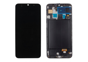 Дисплей для Samsung SM-A305 Galaxy A30 (2019) + тачскрин + рамка (черный), OLED LCD