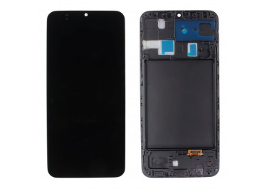 Дисплей для Samsung SM-A205 Galaxy A20 (2019) + тачскрин + рамка (черный), OLED LCD