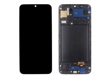Дисплей для Samsung SM-A505 Galaxy A50 (2019) + тачскрин + рамка (черный), OLED LCD