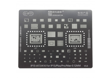 Трафарет UBGA IP15-A17 / A16 для iPhone 15 / 15 Plus / 15 Pro / 15 Max (U-IP11) AMAOE