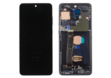 Дисплей для Samsung SM-G988 Galaxy S20 Ultra + тачскрин + рамка (черный), OLED LCD