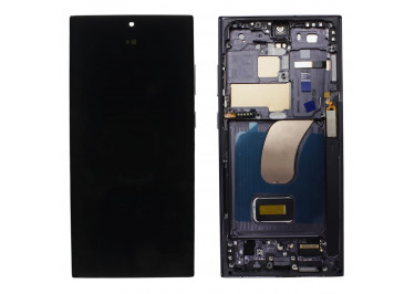 Дисплей для Samsung SM-S918 Galaxy S23 Ultra 5G + тачскрин + рамка (черный), OLED LCD