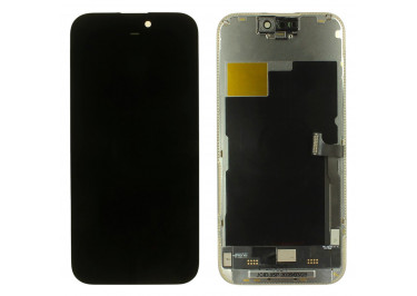 Дисплей для iPhone 15 Pro + тачскрин + рамка (черный), OLED JCID (Diagnosable Screen, без ошибки) 120Hz