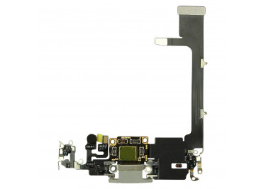 Шлейф для iPhone 11 Pro + разъем зарядки + микрофон (серый), JCID