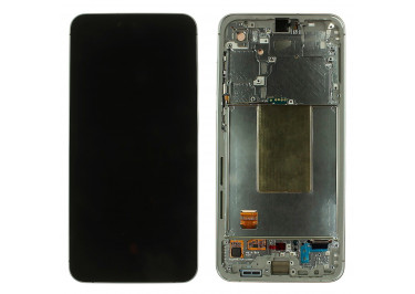 Дисплей для Samsung SM-S721 Galaxy S24 FE 5G + тачскрин + рамка (серебро), ОРИГ100%