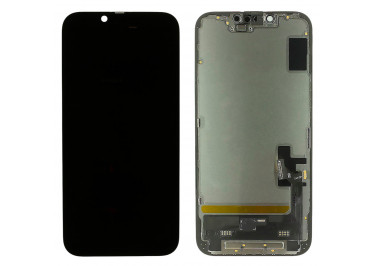 Дисплей для iPhone 16e + тачскрин + рамка (черный), SOFT OLED DD