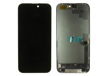 Дисплей для iPhone 16 Plus + тачскрин + рамка (черный), SOFT OLED DD (шлейф IC)