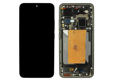 Дисплей для Xiaomi 15 + тачскрин + сканер отпечатка пальца + рамка (черный), Full ORIG