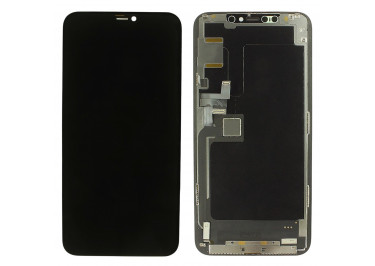 Дисплей для iPhone 11 Pro Max + тачскрин + рамка (черный), SOFT OLED JK (шлейф IC)