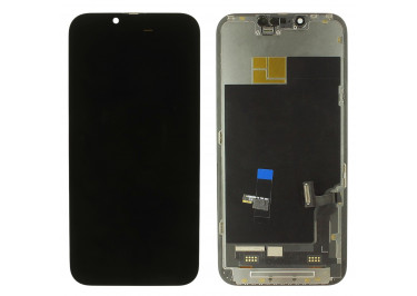 Дисплей для iPhone 13 + тачскрин + рамка (черный), SOFT OLED JK (шлейф IC)