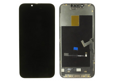 Дисплей для iPhone 13 Pro + тачскрин + рамка (черный), SOFT OLED JK (шлейф IC)