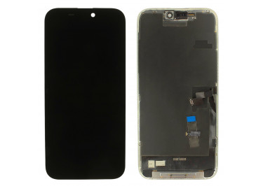 Дисплей для iPhone 16 Pro Max + тачскрин + рамка (черный), SOFT OLED JK (шлейф IC) 120Hz