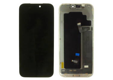 Дисплей для iPhone 17 Pro Max + тачскрин + рамка (черный), SOFT OLED JK (шлейф IC) 120Hz