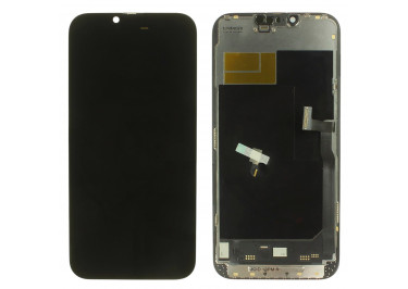 Дисплей для iPhone 13 Pro Max + тачскрин + рамка (черный), SOFT OLED JCID (шлейф IC) 120Hz