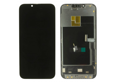 Дисплей для iPhone 13 Pro + тачскрин + рамка (черный), SOFT OLED JCID (шлейф IC) 120Hz