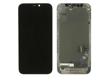 Дисплей для iPhone 12 mini + тачскрин + рамка (черный), LTPS JCID (шлейф IC)