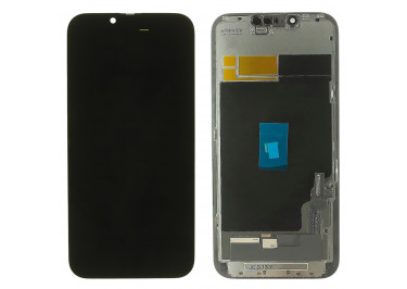 Дисплей для iPhone 13 + тачскрин + рамка (черный), OLED JCID (шлейф IC)