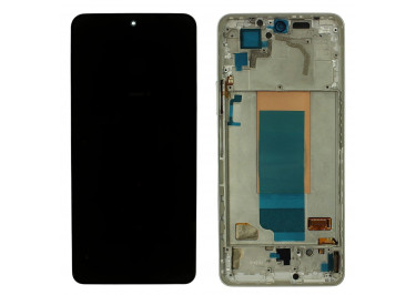 Дисплей для Xiaomi Poco F4 + тачскрин + рамка (серебро), Full ORIG