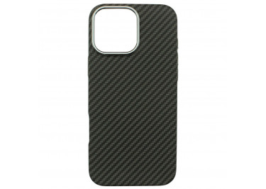 Задняя накладка для iPhone 16 Pro Max (пластик, поддержка MagSafe), черная (Full Case) (PL-49) PiBlue