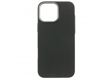 Задняя накладка для iPhone 16 Pro Max (карбон, ультратонкая), черная (Full Case) (PL-99) PiBlue