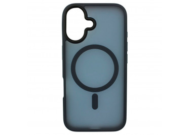 Задняя накладка для iPhone 16 (пластик, поддержка MagSafe), синяя (Full Case) (PL-52) PiBlue