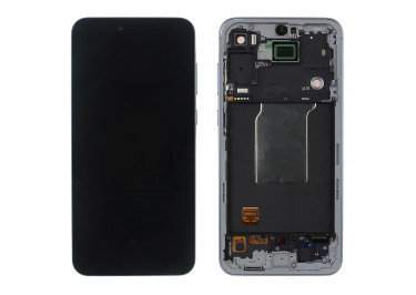 Дисплей для Samsung SM-A556 Galaxy A55 5G (2024) + тачскрин + рамка (голубой), ОРИГ100%