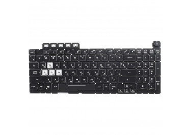 Клавиатура для ноутбука Asus TUF Gaming A15 / A17 / FX506 / FA506 / FA506Q / FX506H / FX506LI / FX506LH / FX506IH / FX706 / FA706 / FX706LI (черный) с подсветкой